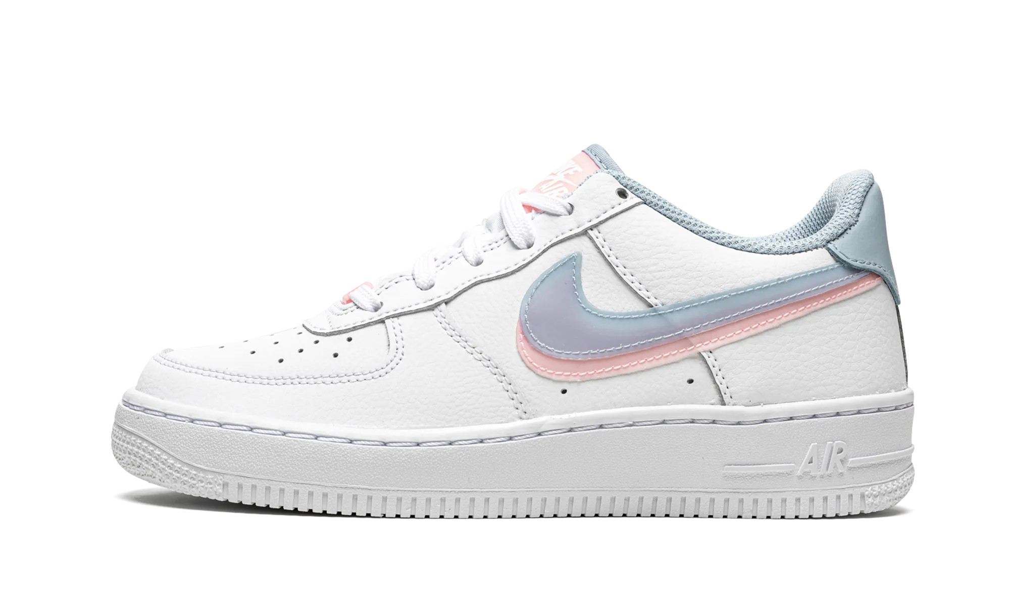 Air Force 1 LV8 GS "Double Swoosh - White / Blue / Pink" Nike Grade School shoes
