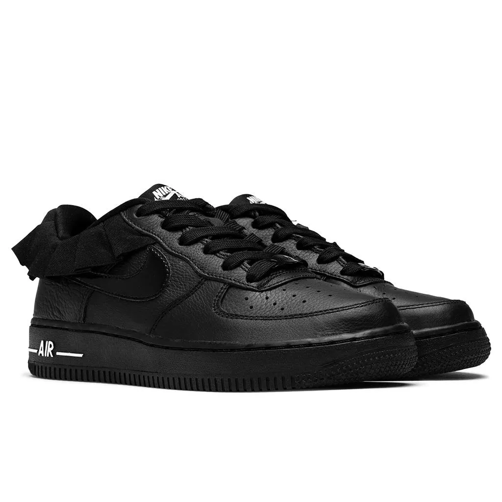 Air Force 1 LV8 Ruffle QS (GS) - Black/Black/White Nike Foam Comfort Trainers