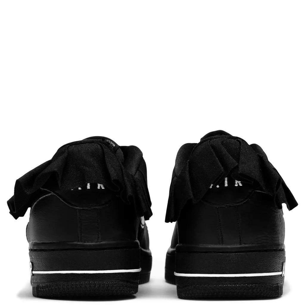 Air Force 1 LV8 Ruffle QS (GS) - Black/Black/White Nike Foam Comfort Trainers