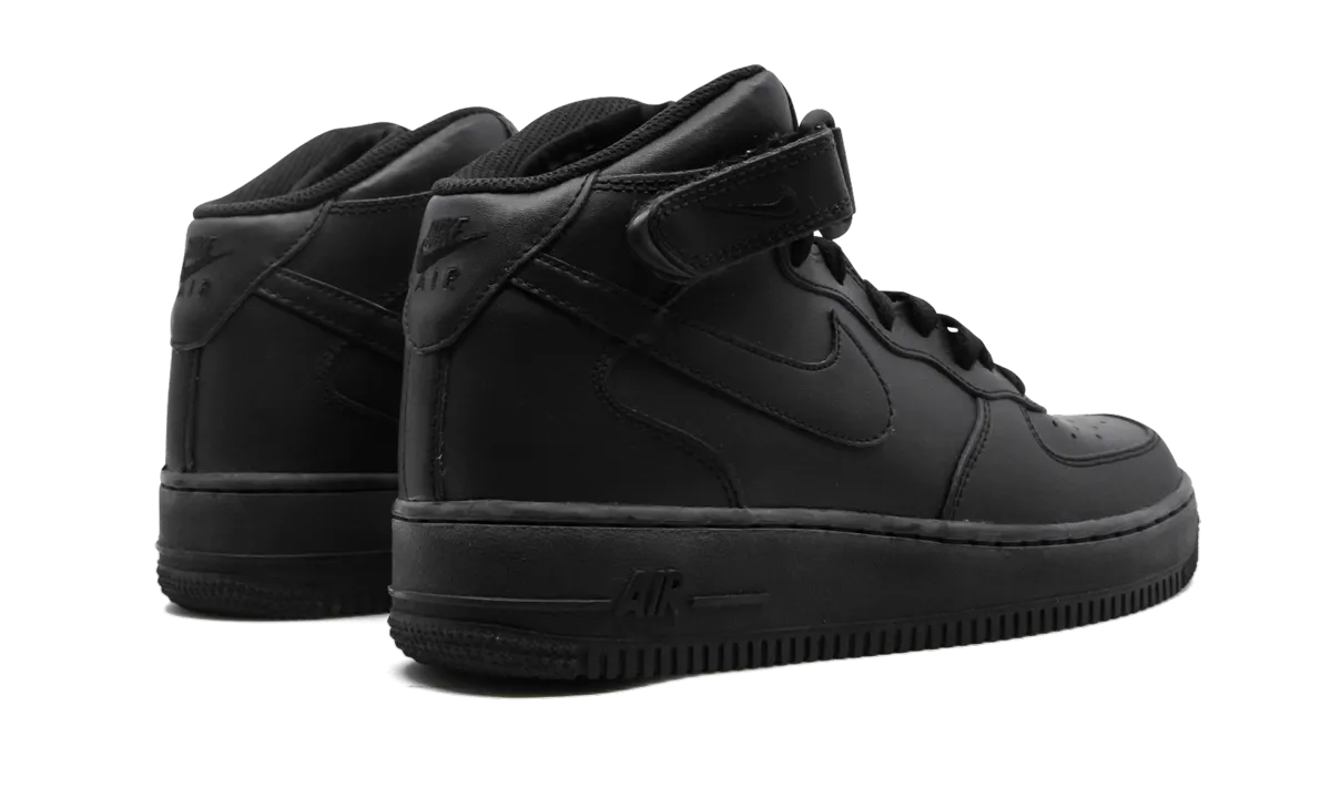 Air Force 1 Mid GS "Triple Black" nike grade school kids sneakers