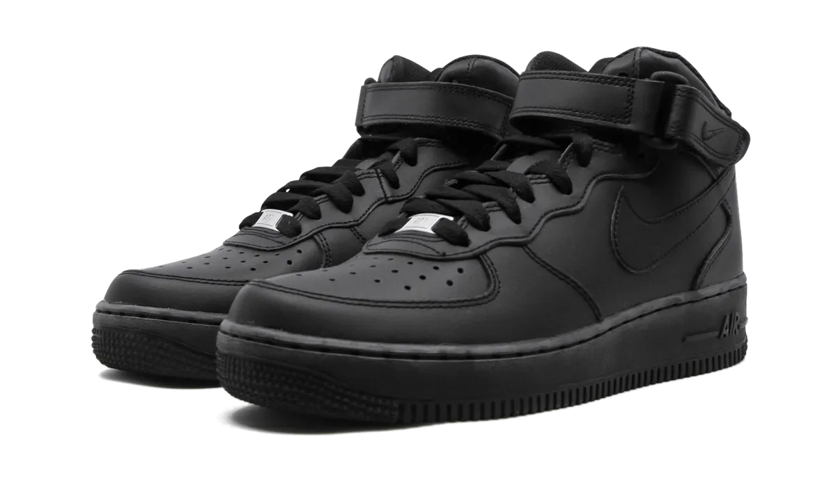 Air Force 1 Mid GS "Triple Black" nike grade school kids sneakers