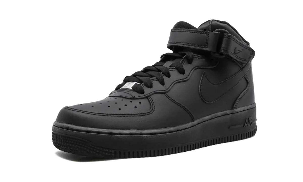 Air Force 1 Mid GS "Triple Black" nike grade school kids sneakers