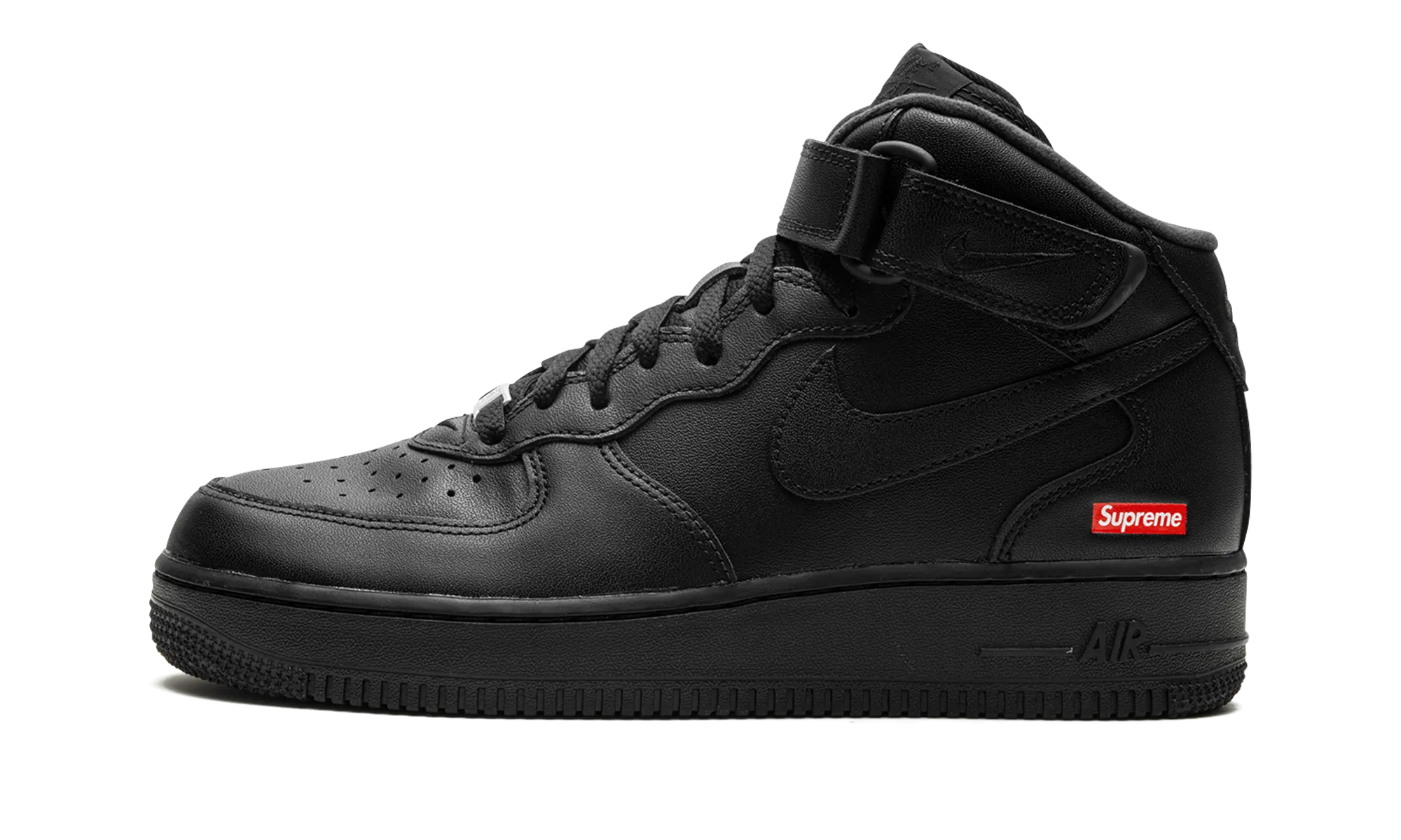 Air Force 1 Mid "Supreme - Mini Box Logo Black" Nike Mens shoes