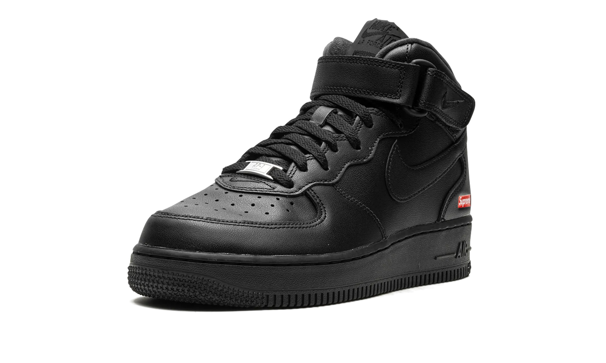 Air Force 1 Mid "Supreme - Mini Box Logo Black" nike mens sport sneakers