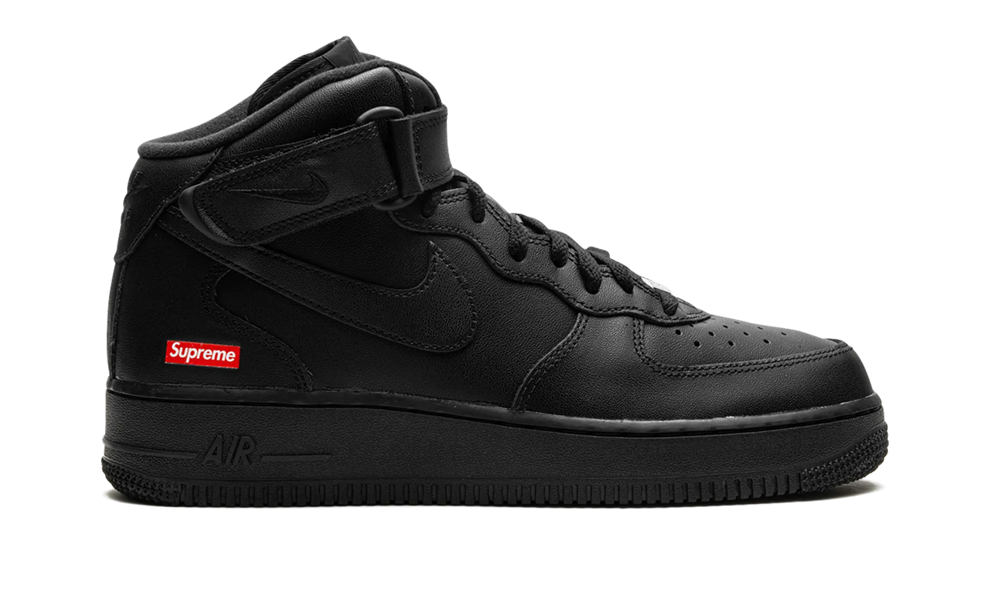 Air Force 1 Mid "Supreme - Mini Box Logo Black" nike mens sport sneakers