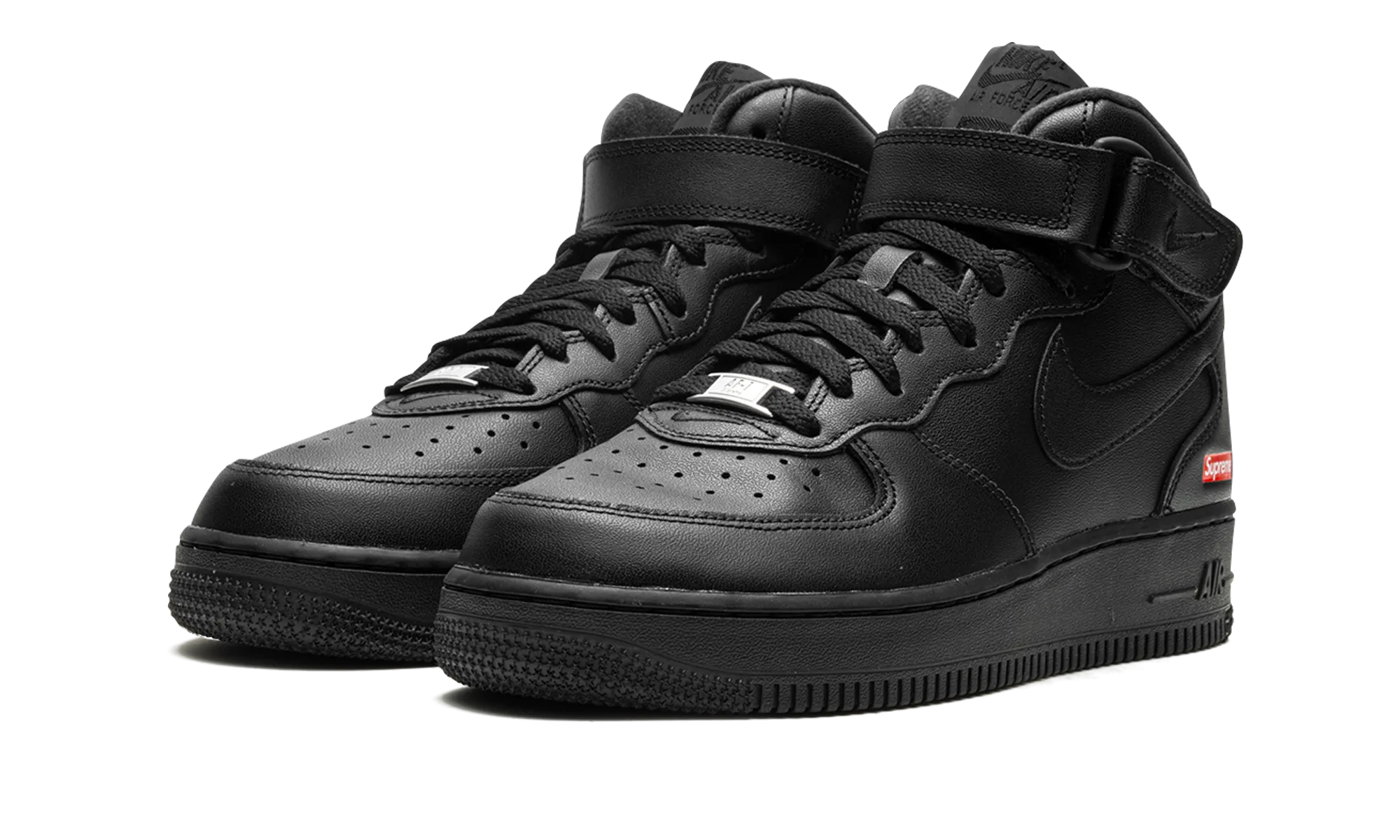 Air Force 1 Mid "Supreme - Mini Box Logo Black" nike mens sport sneakers