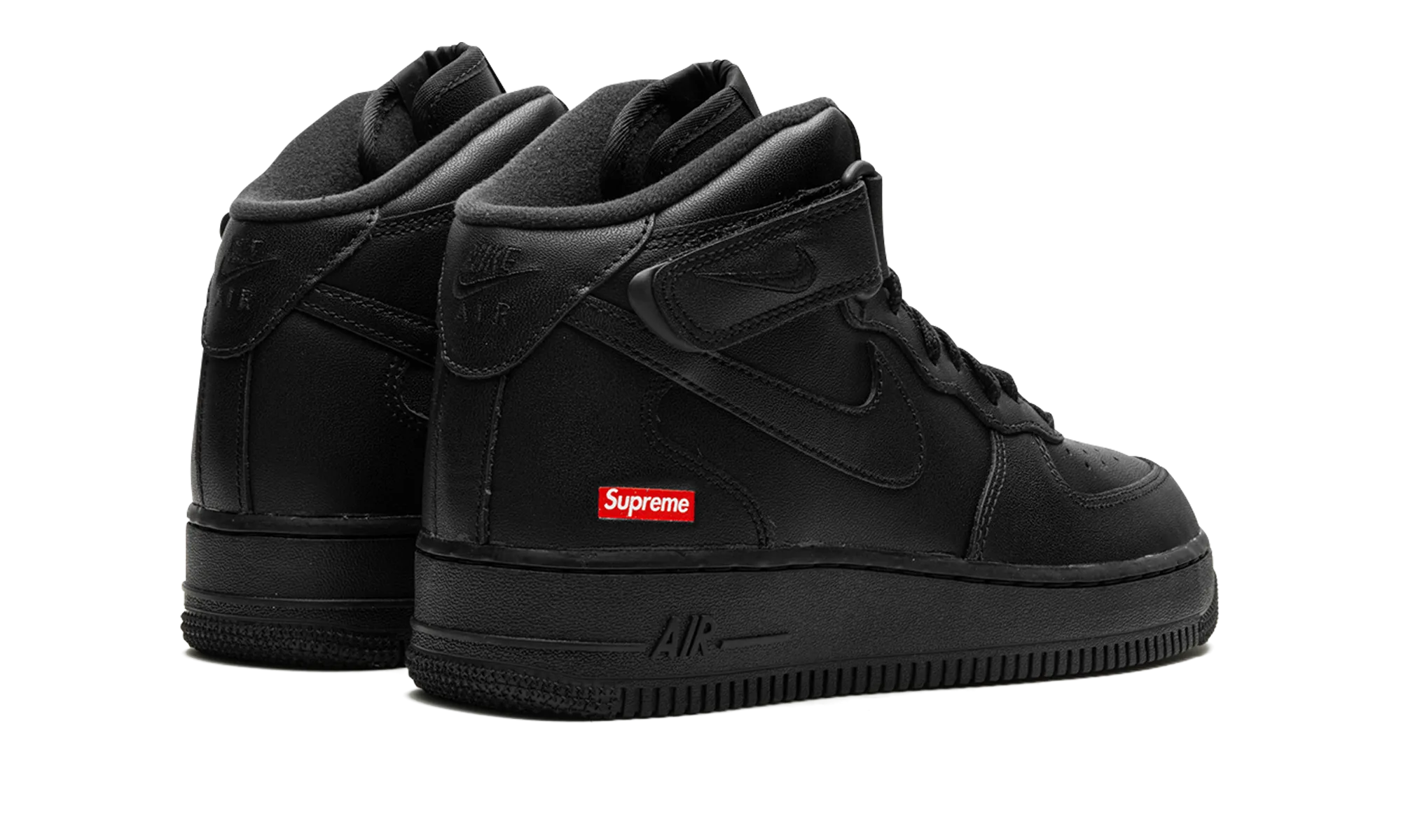 Air Force 1 Mid "Supreme - Mini Box Logo Black" nike mens sport sneakers