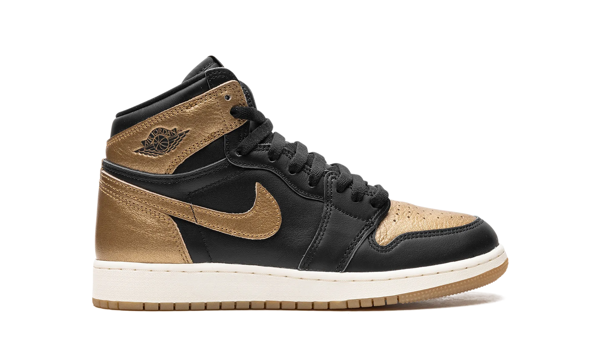 Air Jordan 1 GS "Black Metallic Gold" jordan school kids shoes