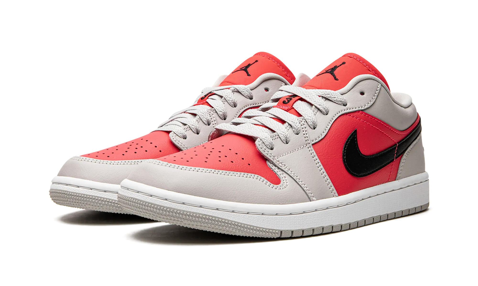 AIR JORDAN 1 LO WMNS "Light Iron Ore / Siren Red" jordan classic womens shoes