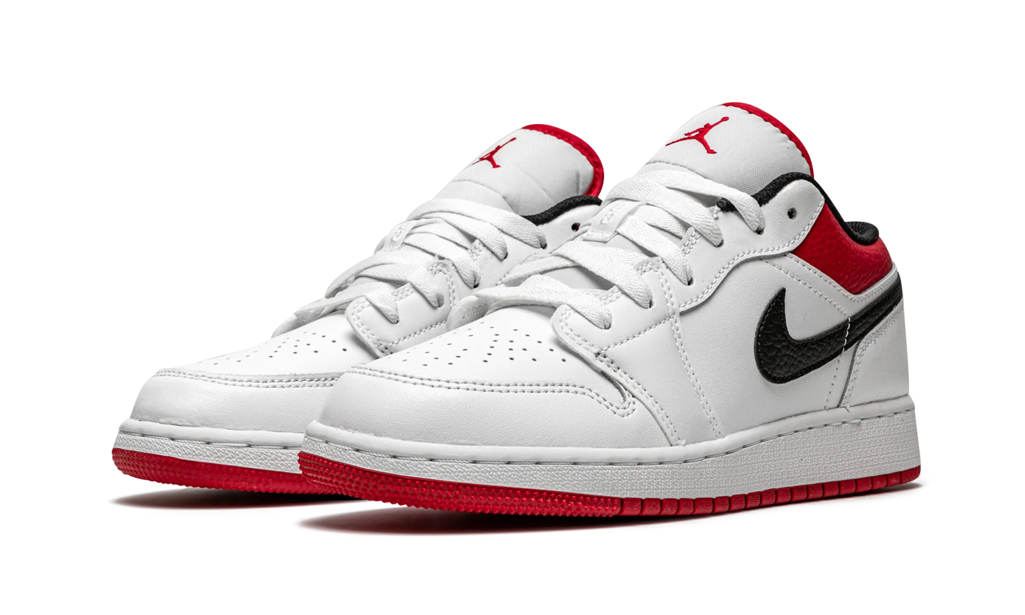 Air Jordan 1 Low GS "White / Gym Red" jordan grade school sneakers