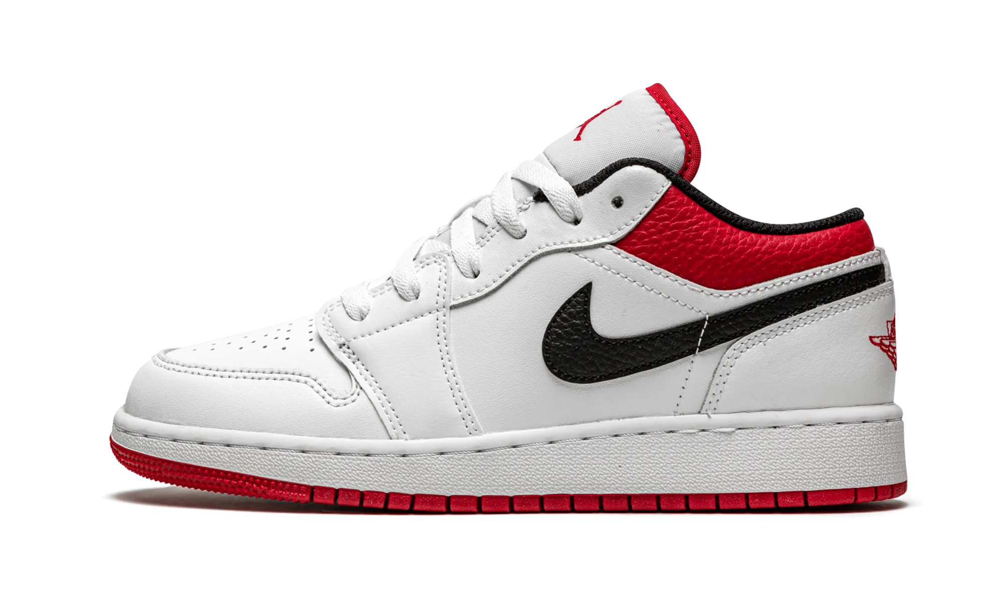 Air Jordan 1 Low GS "White / Gym Red" Jordan Grade School shoes