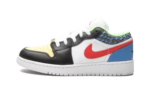Air Jordan 1 Low GS "White Mesh / Multicolor" Jordan Grade School shoes