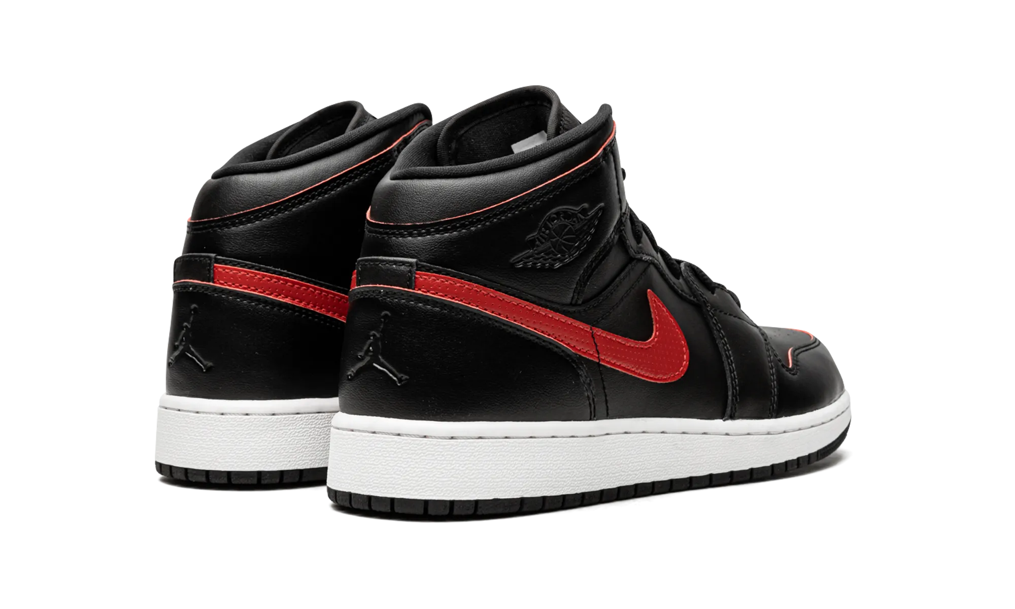 Air Jordan 1 Mid GS "Black / Gym Red" jordan grade school sneakers