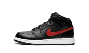 Air Jordan 1 Mid GS "Black / Gym Red" Jordan Grade School shoes