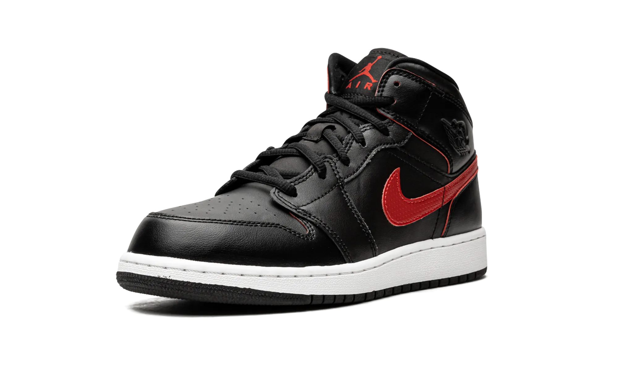 Air Jordan 1 Mid GS "Black / Gym Red" jordan grade school sneakers
