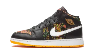 Air Jordan 1 Mid GS "Black / Laser Orange" Jordan Grade School shoes
