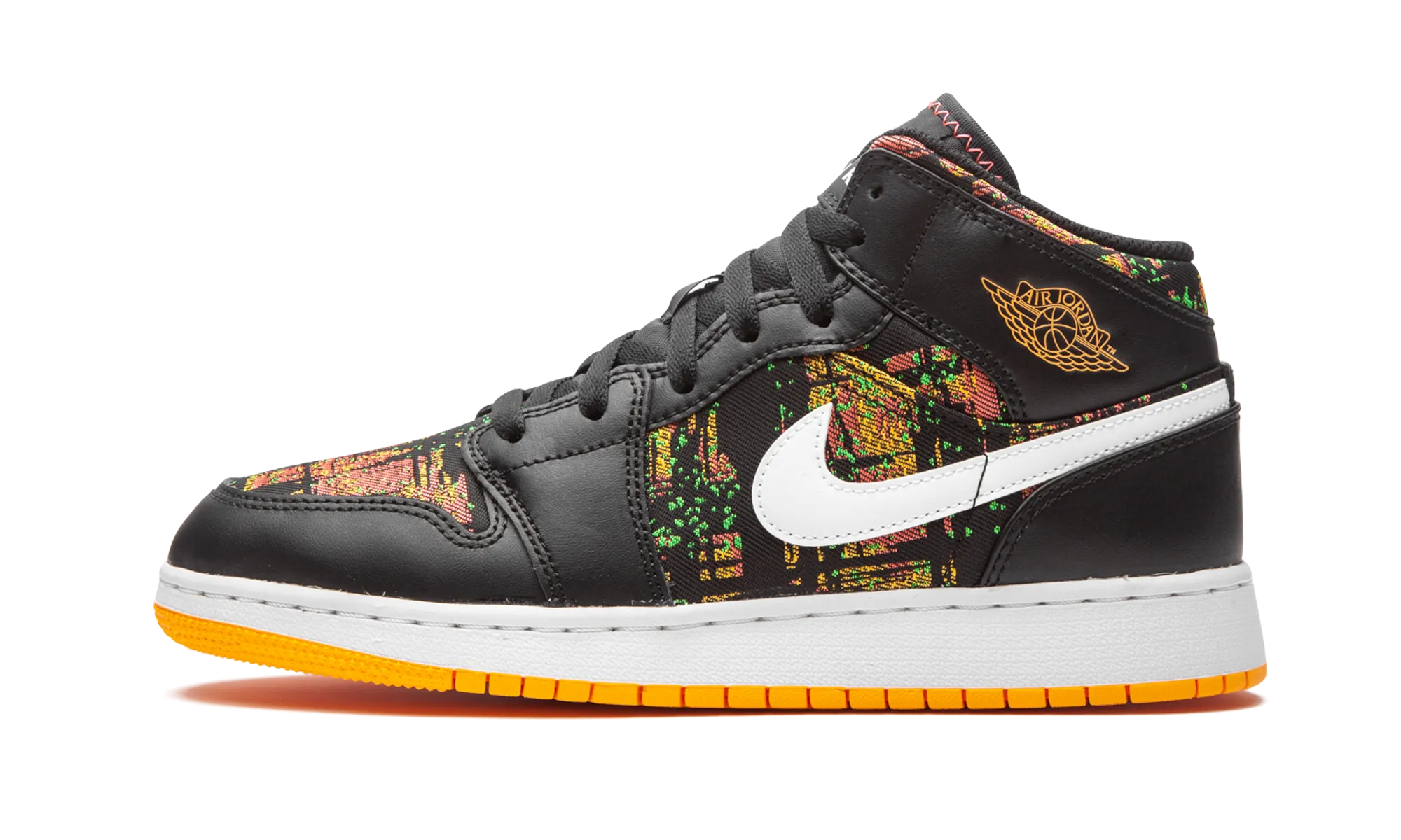 Air Jordan 1 Mid GS "Black / Laser Orange" Jordan Grade School shoes