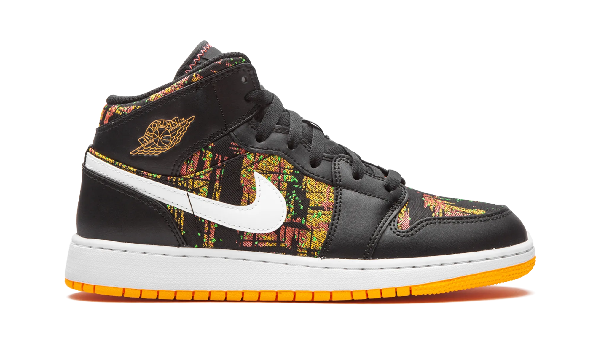 Air Jordan 1 Mid GS "Black / Laser Orange" jordan grade school sneakers