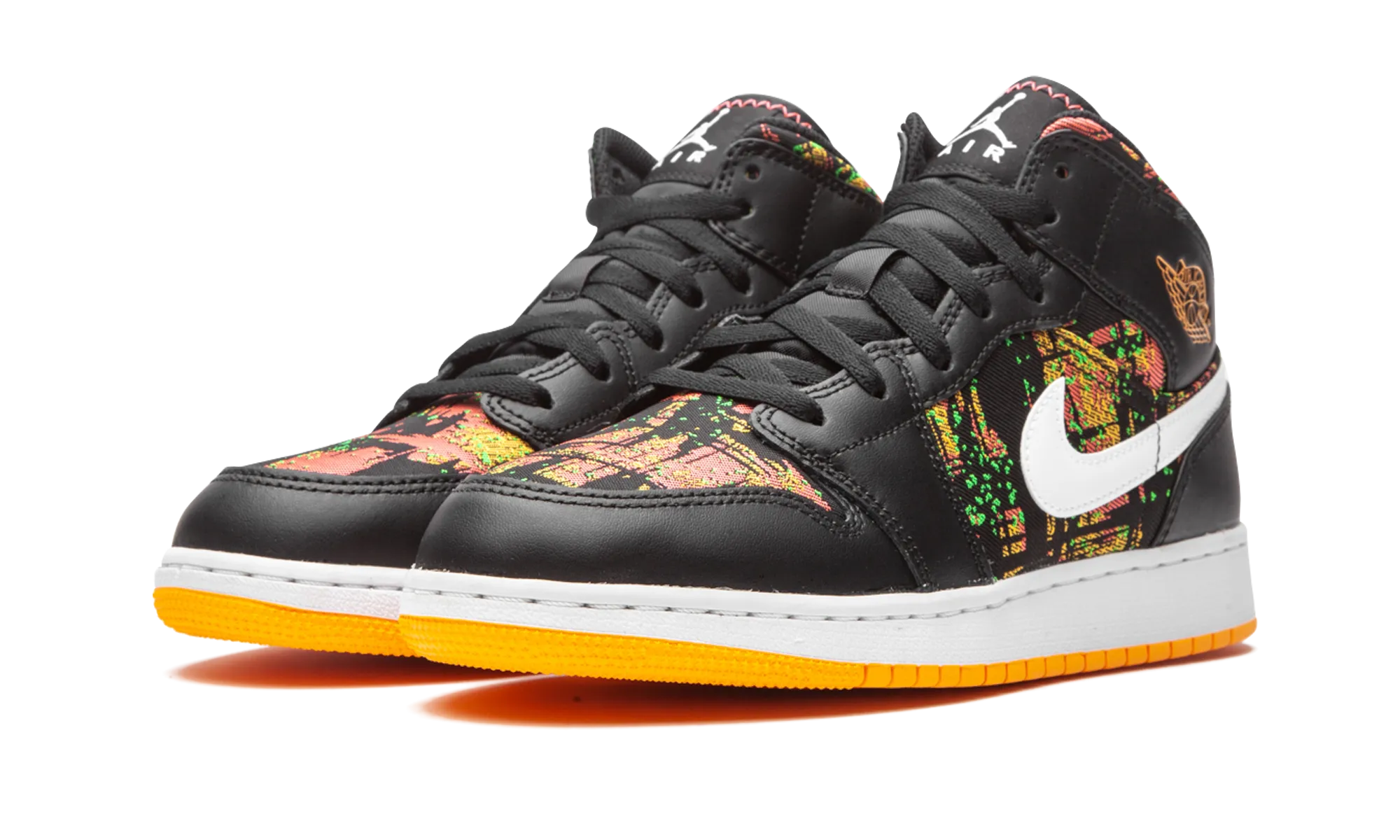 Air Jordan 1 Mid GS "Black / Laser Orange" jordan grade school sneakers