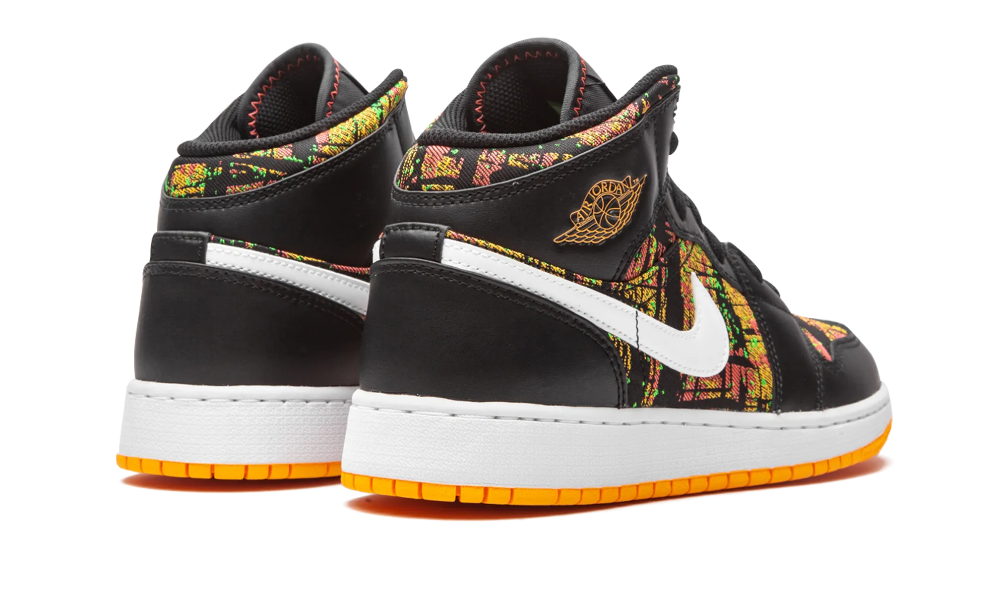 Air Jordan 1 Mid GS "Black / Laser Orange" jordan grade school sneakers