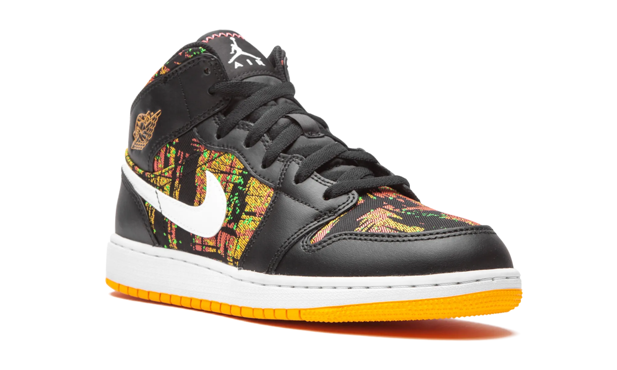 Air Jordan 1 Mid GS "Black / Laser Orange" jordan grade school sneakers