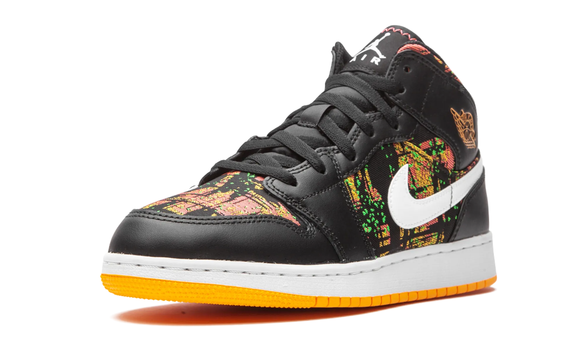 Air Jordan 1 Mid GS "Black / Laser Orange" jordan grade school sneakers