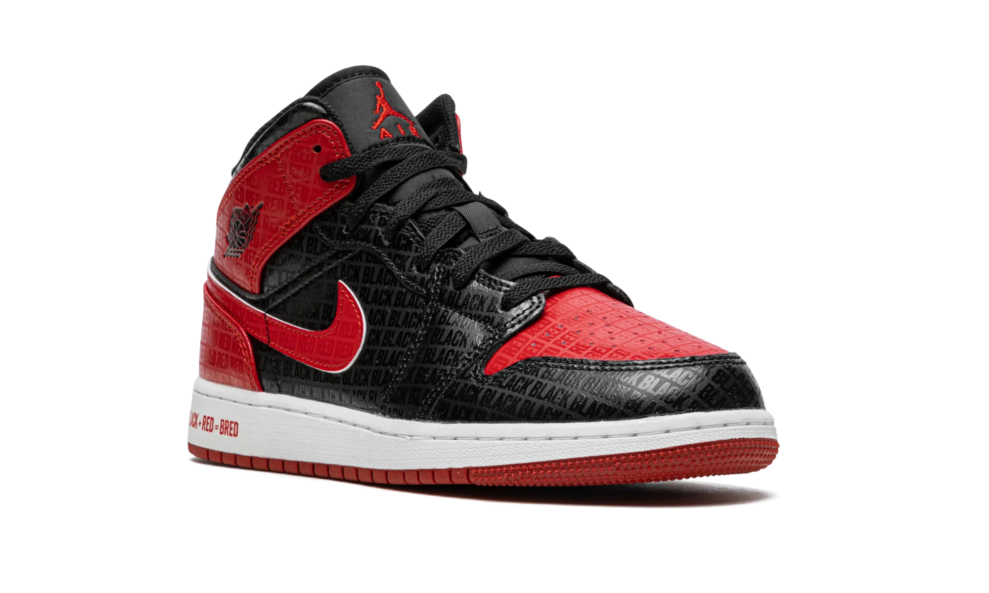 Air Jordan 1 Mid GS "Bred Text" jordan school kids shoes
