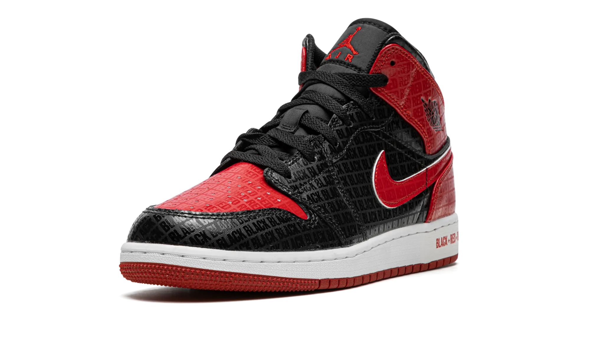 Air Jordan 1 Mid GS "Bred Text" jordan school kids shoes