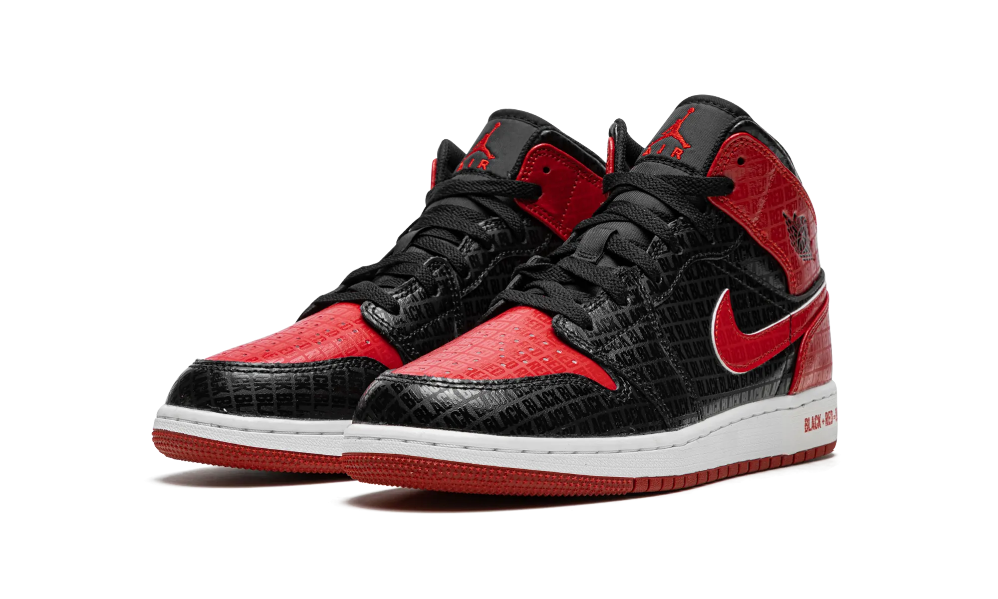 Air Jordan 1 Mid GS "Bred Text" jordan school kids shoes