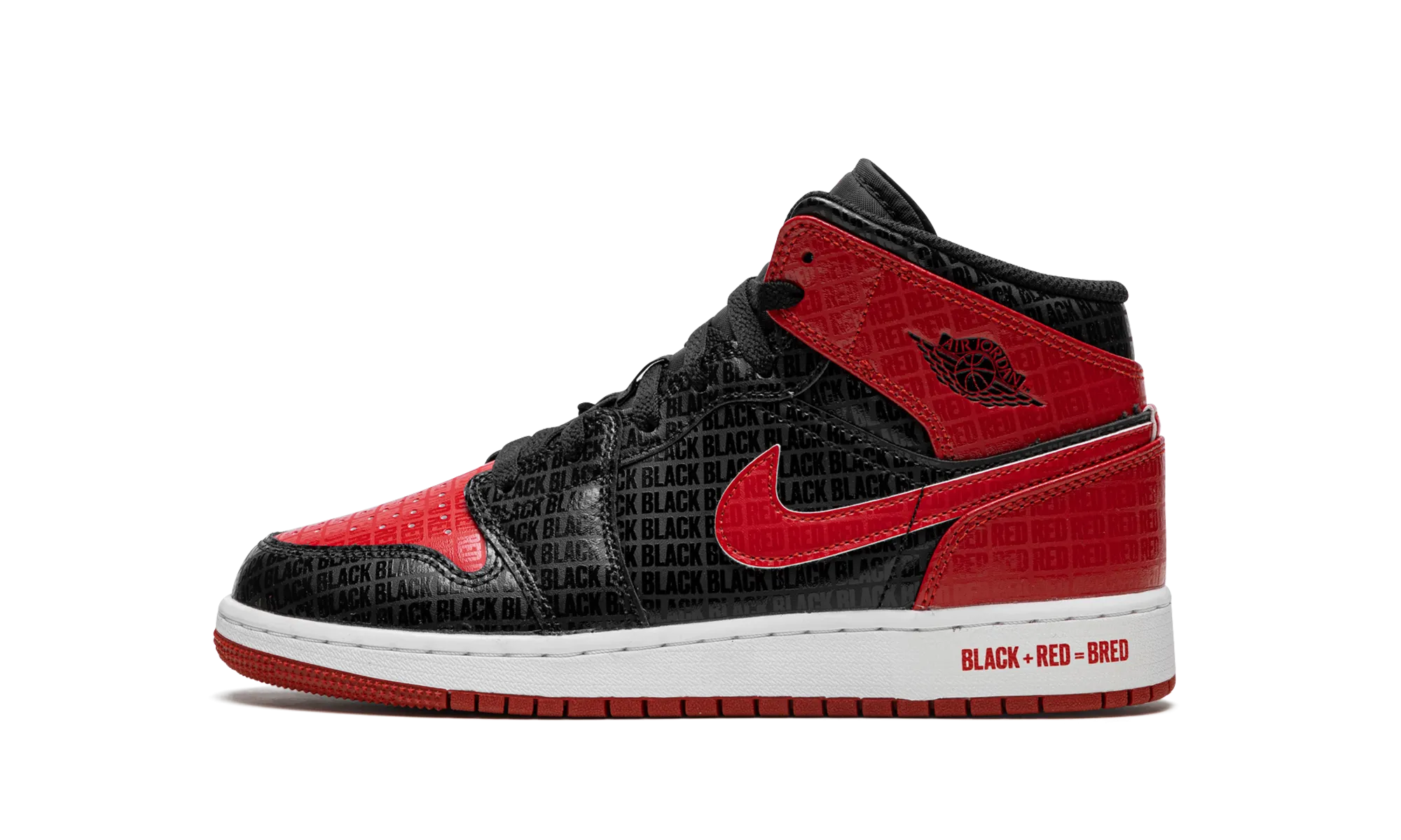 Air Jordan 1 Mid GS "Bred Text" Jordan Grade School styles