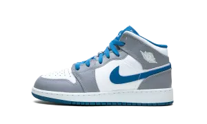 Air Jordan 1 Mid GS "Cement / True Blue" Jordan Grade School styles