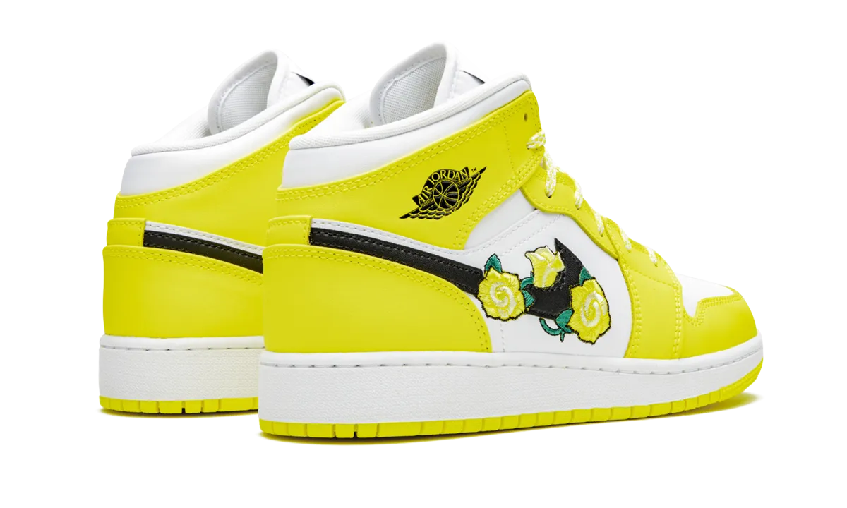 Air Jordan 1 Mid GS "Dynamic Yellow" jordan school kids shoes