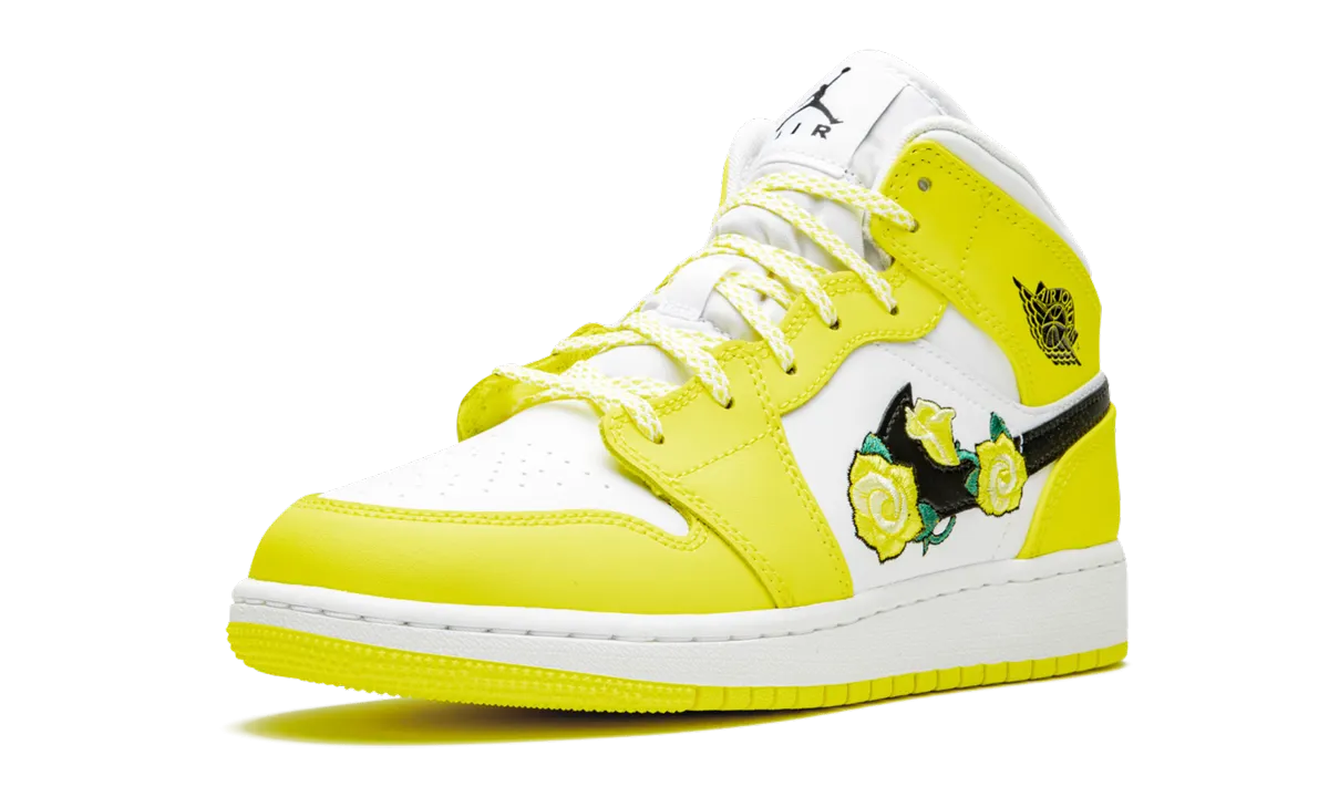 Air Jordan 1 Mid GS "Dynamic Yellow" jordan school kids shoes
