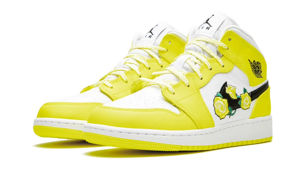 Air Jordan 1 Mid GS "Dynamic Yellow" jordan school kids shoes