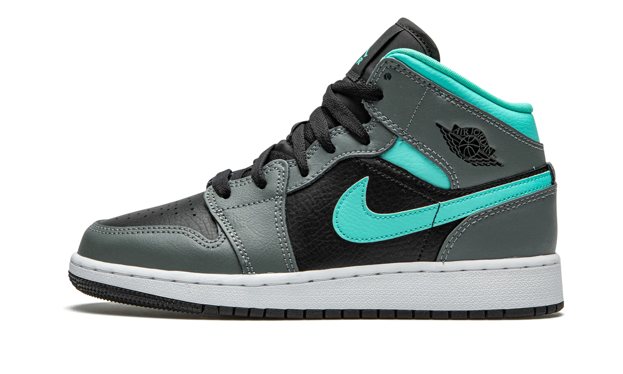 Air Jordan 1 Mid GS "Grey / Aqua" jordan school kids shoes