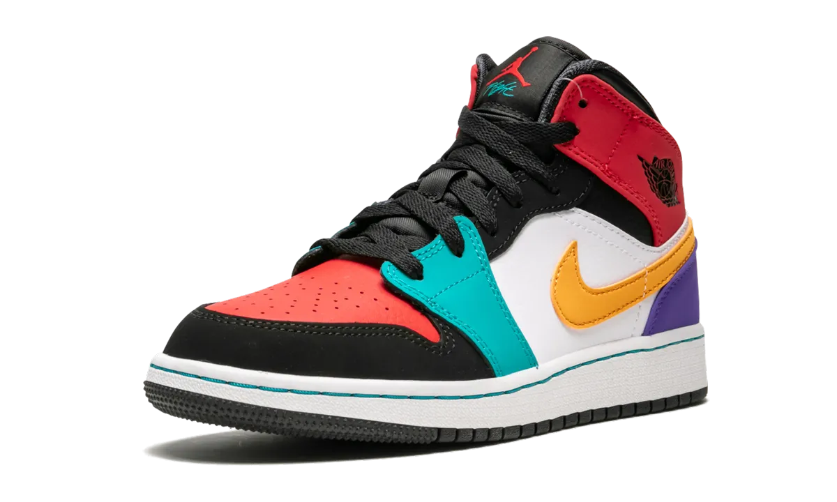 Air Jordan 1 Mid GS "Multicolor" jordan grade school sneakers