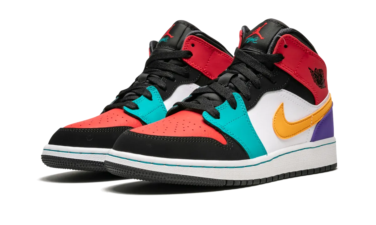 Air Jordan 1 Mid GS "Multicolor" jordan grade school sneakers