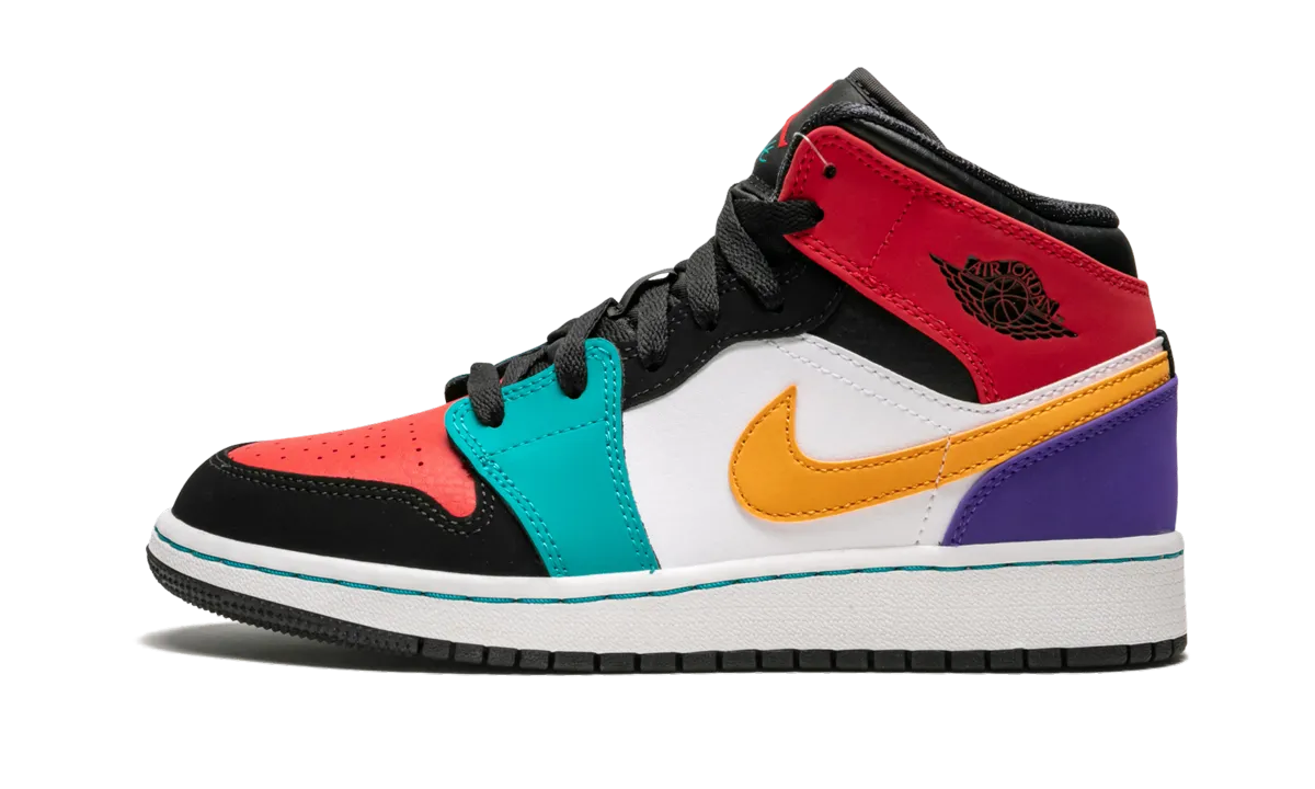 Air Jordan 1 Mid GS "Multicolor" Jordan Grade School shoes