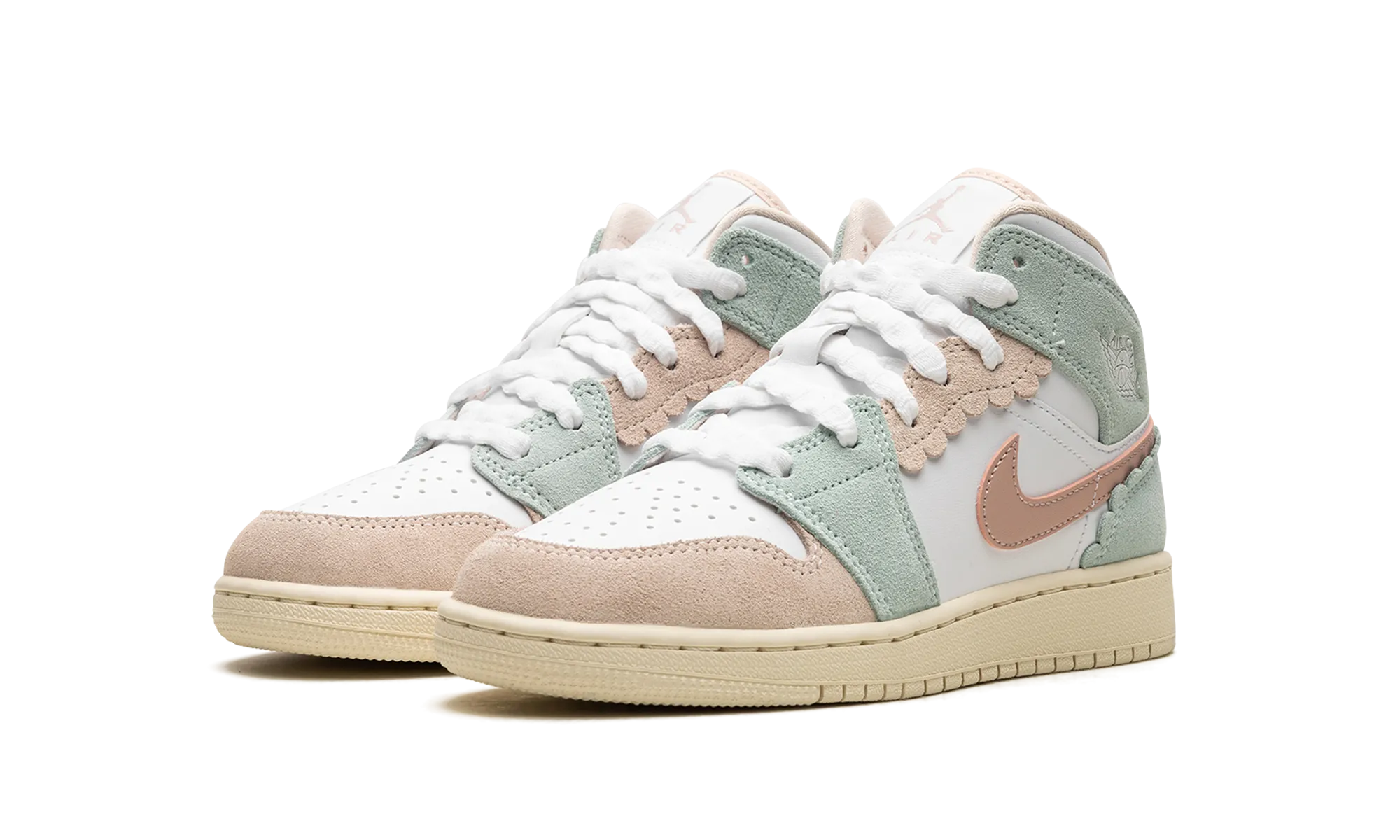 Air Jordan 1 Mid GS "Pink Oxford" jordan school kids shoes