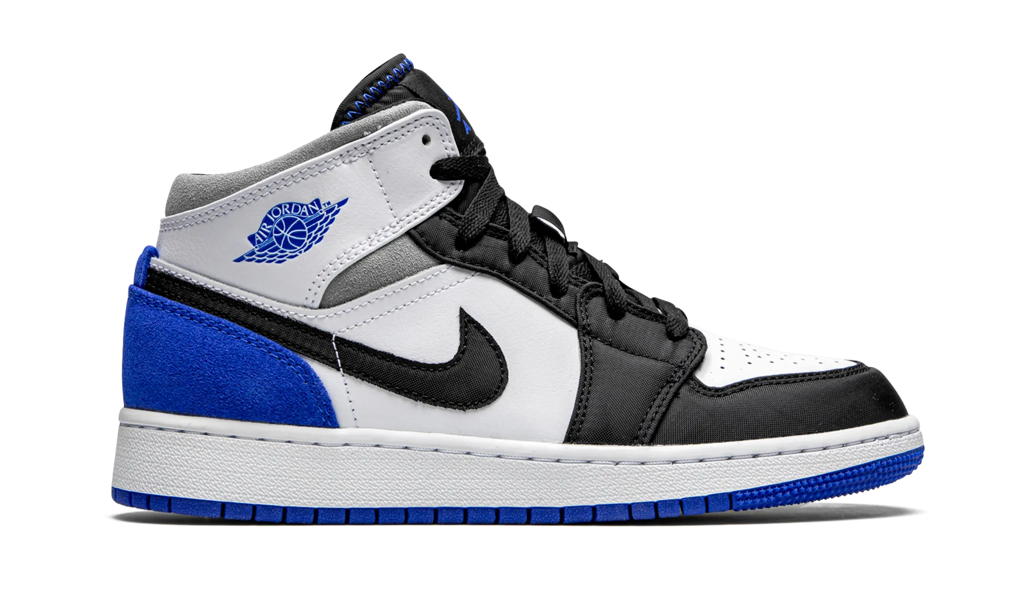 Air Jordan 1 Mid GS "Royal White" jordan grade school sneakers