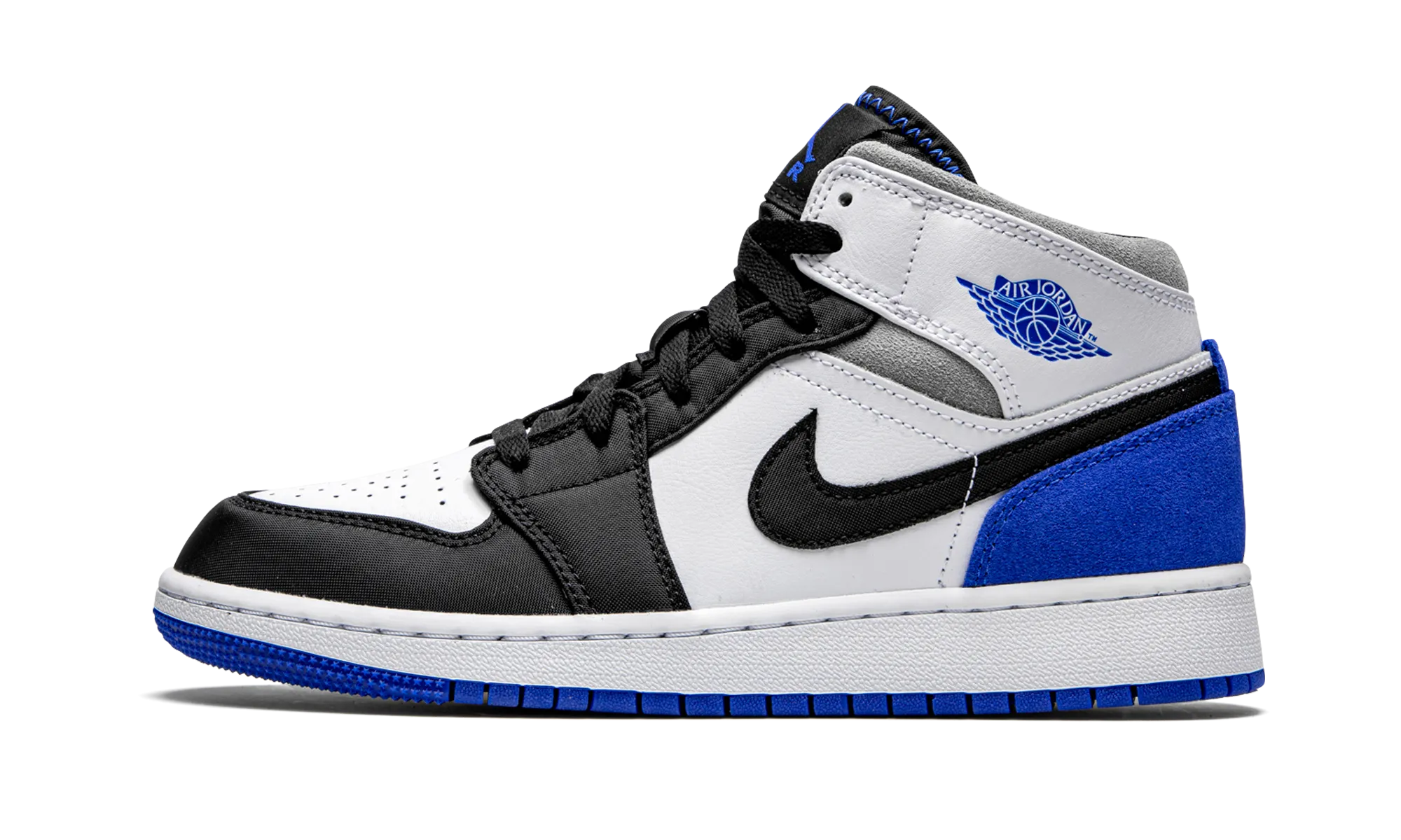 Air Jordan 1 Mid GS "Royal White" jordan grade school sneakers