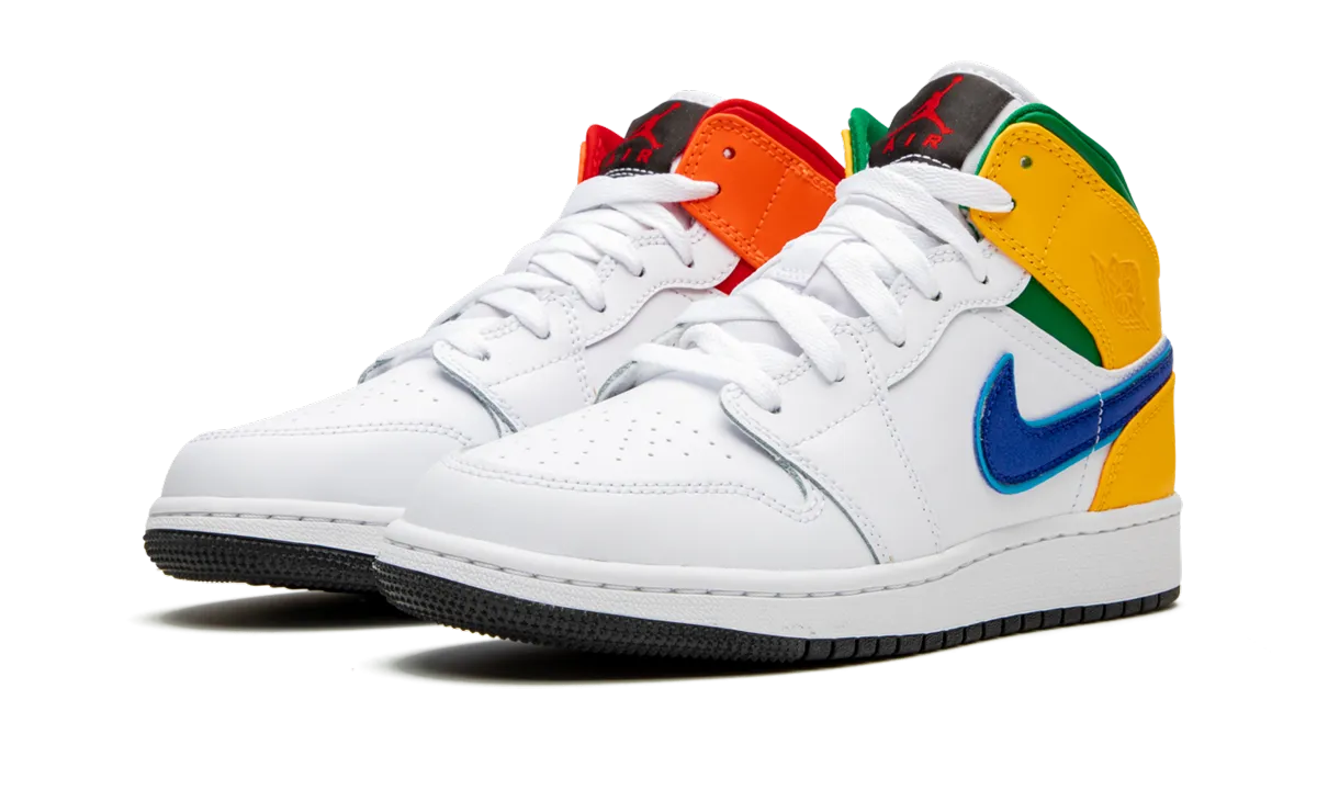 Air Jordan 1 MID GS "Three Peat" jordan grade school sneakers