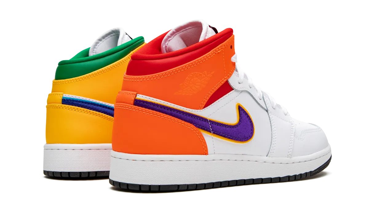 Air Jordan 1 MID GS "Three Peat" jordan grade school sneakers