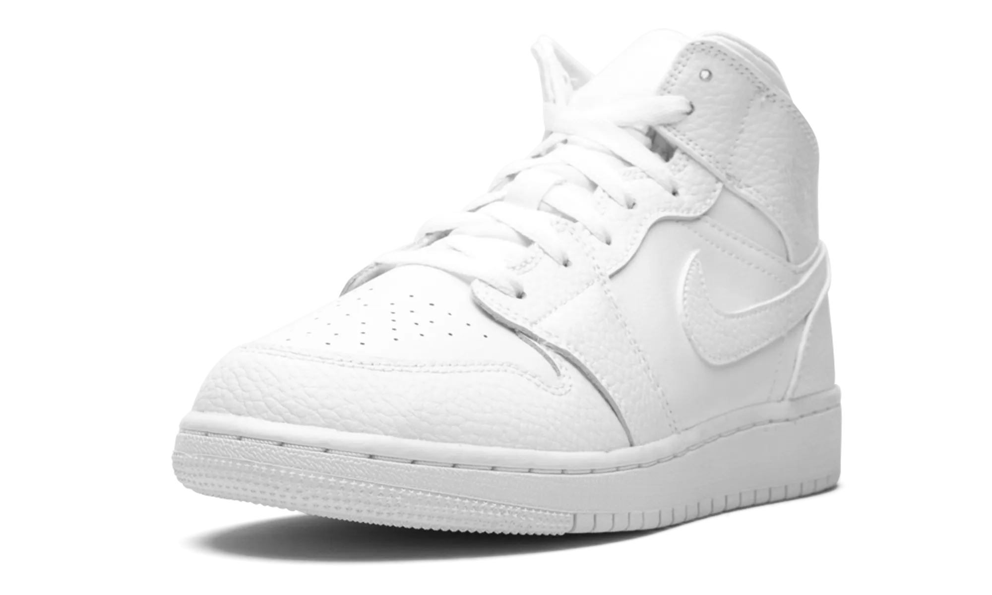 Air Jordan 1 Mid GS "Triple White" jordan grade school sneakers