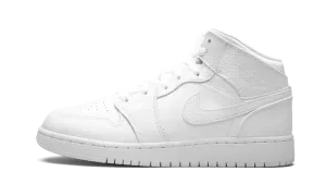 Air Jordan 1 Mid GS "Triple White" Jordan Grade School shoes