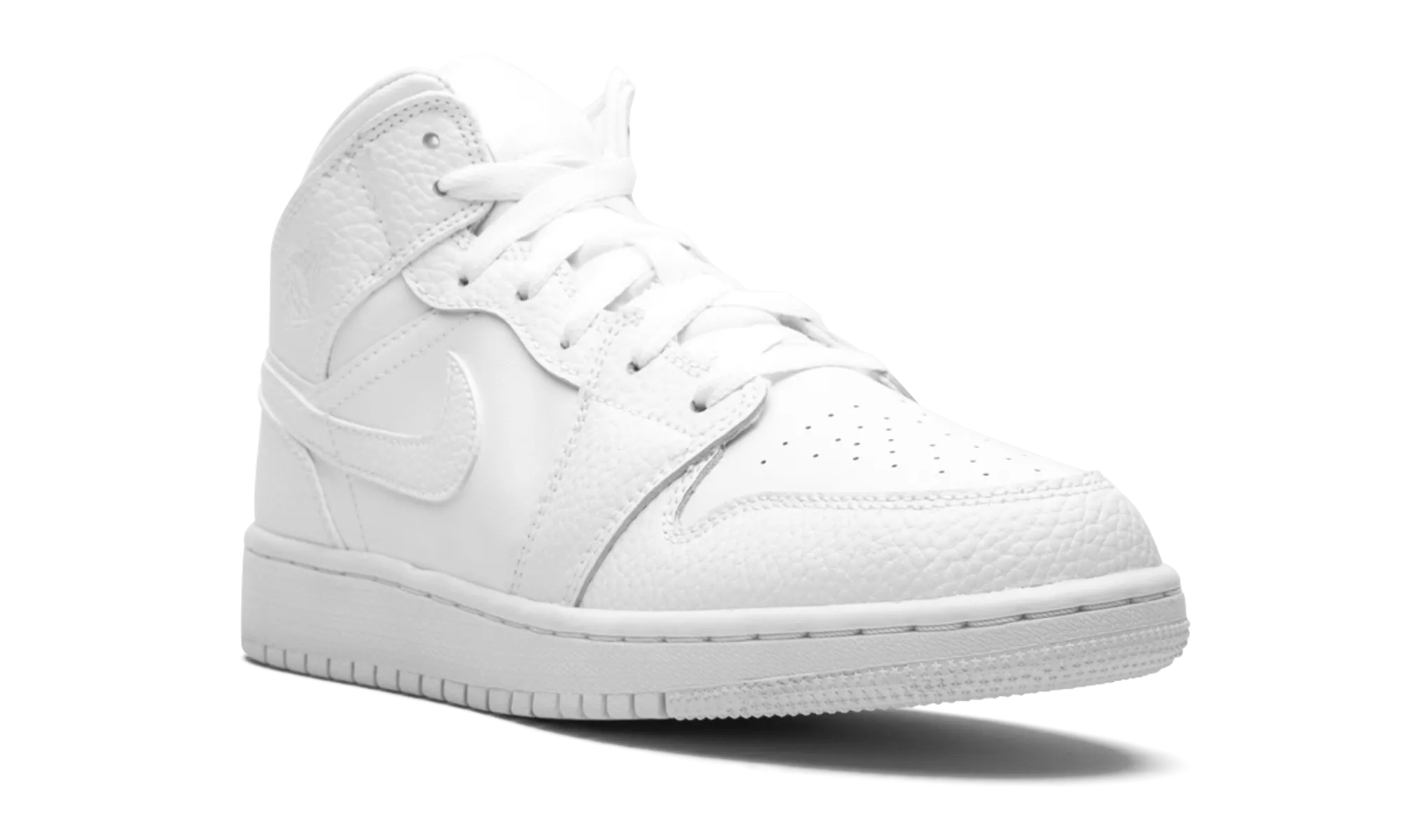 Air Jordan 1 Mid GS "Triple White" jordan grade school sneakers