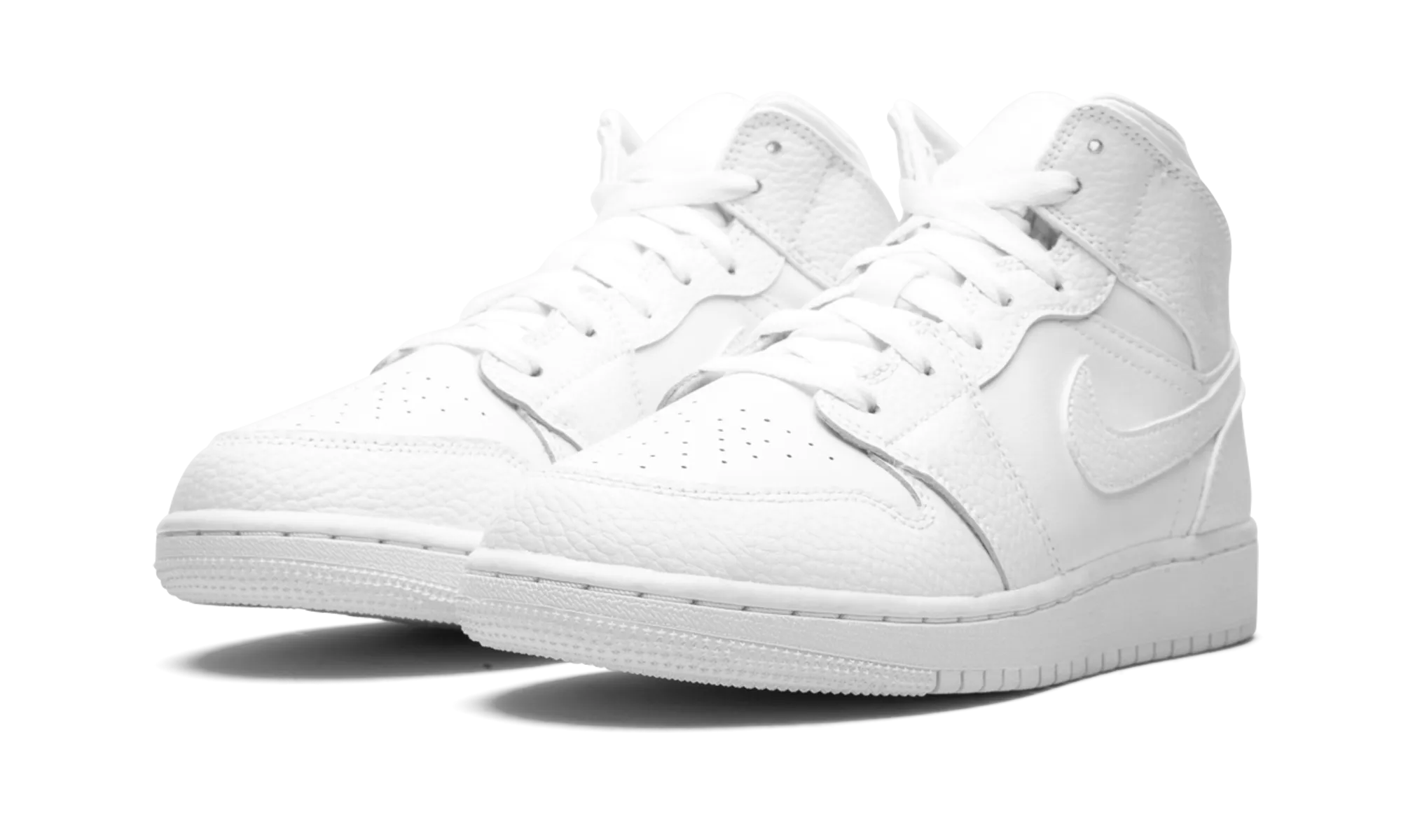 Air Jordan 1 Mid GS "Triple White" jordan grade school sneakers