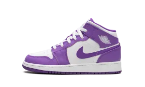 AIR JORDAN 1 MID GS "White / Purple Venom" Jordan Grade School styles