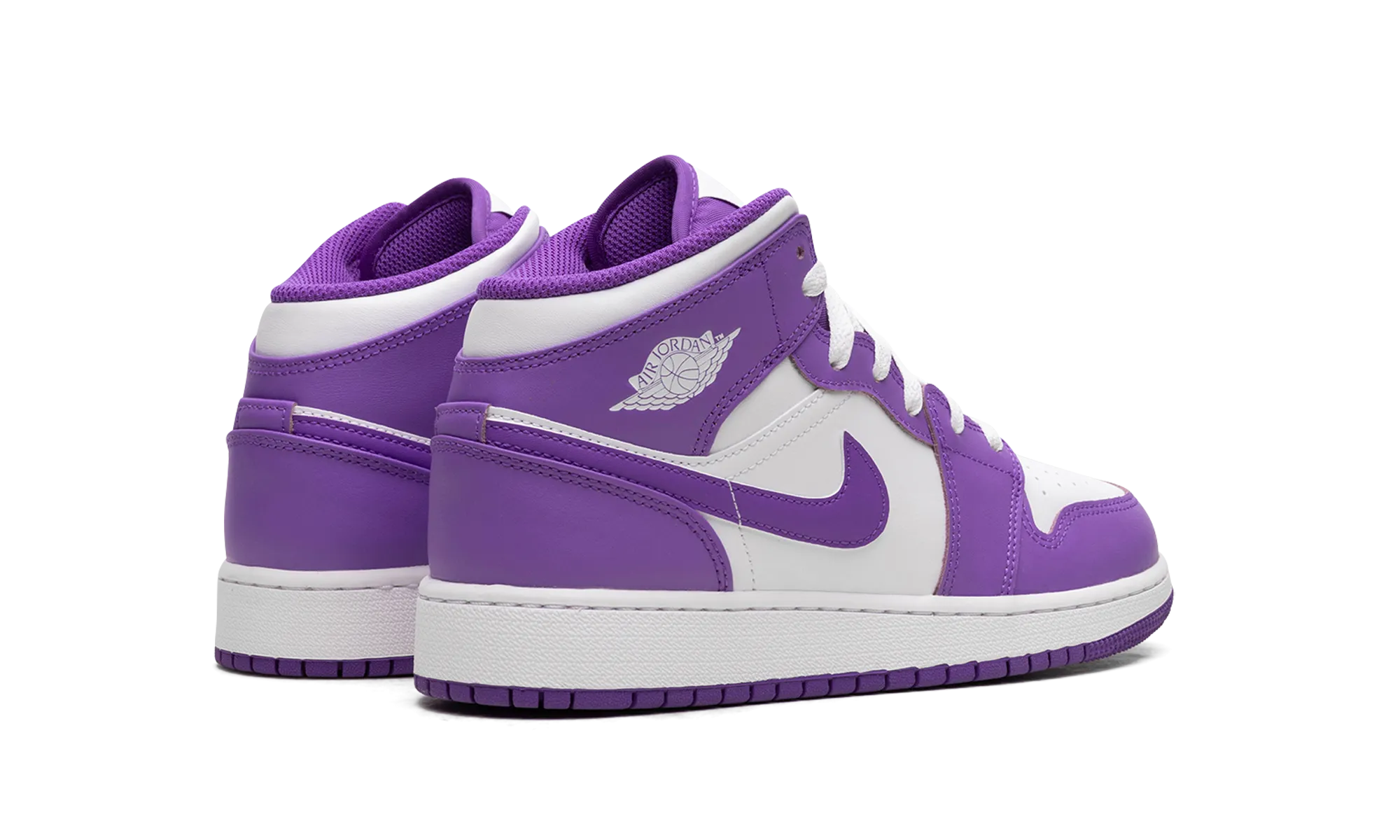 AIR JORDAN 1 MID GS "White / Purple Venom" jordan school kids shoes
