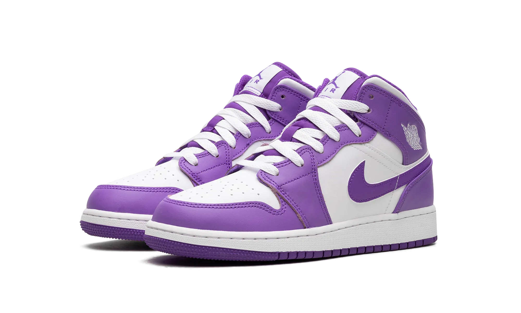 AIR JORDAN 1 MID GS "White / Purple Venom" jordan school kids shoes